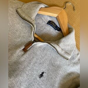 Polo by Ralph Lauren Light Gray Zip-Up Sweater